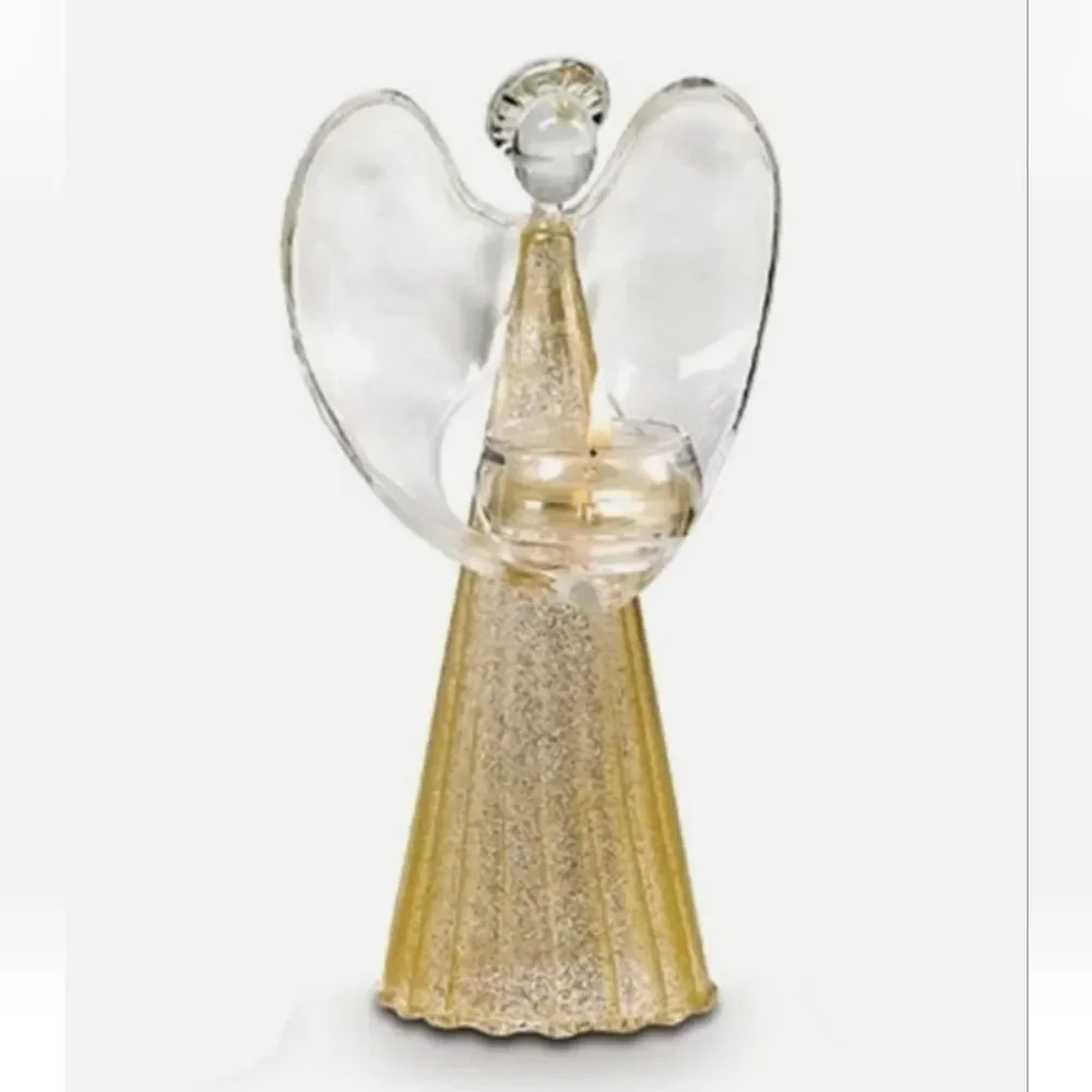 Partylite Elegant Glass Hope Angel Candleholder Small
